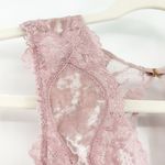 Victoria's Secret  VS Dream Angels Plunge Crushed Velvet Lace Bralette Size S Pink Photo 2