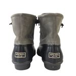 Sperry  Saltwater Women's Grey/Black Leather Lace Up Ankle Rain Duck Boots Size 9 Photo 2