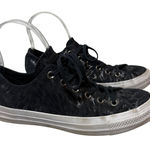 Converse  All Star Low Top Sneaker Black Metallic Sparkle‎ Women's Size 8 Grunge Photo 0