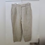Liz Claiborne  Vintage Kylie Oatmeal Cream Linen High Rise Pleated Pants Size 10 Photo 1