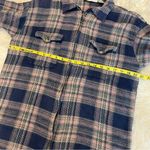 Vintage Zip Up Plaid Flannel Shirt Shacket Women’s Size Large 2 Chest Pockets Photo 6