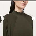 Lululemon  Cozy Instincts Dark Olive Green Dress Sz 10 Photo 4