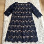 Jessica Howard  Mini Lace‎ Sheath Dress 3/4 Sleeve Sz Petite 12 Christmas Dress Photo 5