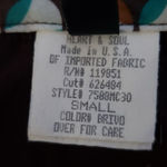 Heart soul  Brown Top with Geometric Collar Photo 3