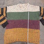 JODIFL  Knit Sweater Women’s Oversized Small Yellow Cream Colorblock Fall Cozy Photo 4