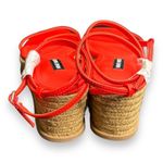 Nine West Alexx Wedge Orange Strappy Platform Sandals Women's SIZE 8 Photo 2