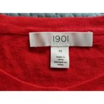 1901  Pima Cotton Button Down Knit Red Chinoise Cardigan Top Womens Size Medium M Photo 3