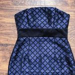 Plenty By Tracy Reese • Nadia blue jacquard dress sheath strapless party Photo 3
