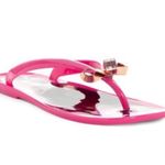 Ted Baker  Fuchsia Pink ‘Taito’ Bow Jelly Flip Flop Sandals Photo 5