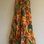 Farm Rio  Yellow Beaks & Bananas Print Cotton Maxi Sundress Size Medium Photo 6