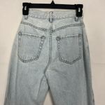 PacSun  High Rise Straight Jeans Size 23 Distressed Light Wash Raw Hem Photo 5