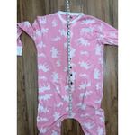 Lazy One Pink Moose Print Adult Onesie Pajamas Cotton Button Front Size L Size L Photo 5