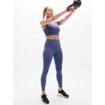 Athleta S Train Free High Neck Longline Sport Bra Dusk BLUE Small Cup A-C Photo 3