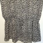 Michael Kors  Sheer Swimsuit Cover Up Black White Jaguar Print Size‎ Large Photo 3