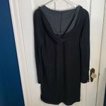 Able Clothing Knit Dress Hoodie Black Long Embroidered Cuffs Button W Photo 5