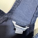American Eagle NWT AE Overall Mini Dress XL Blue Corduroy Adjustable Strap Raw Hem Retro Photo 3