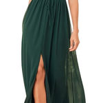 Lulus I'm All Yours Emerald Green Ruffled Maxi Dress in Green, Size S Photo 0