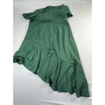 Emerald Green Asymmetrical Ruffle Dress Size XL Photo 5