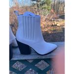 Nasty Gal  Off White Pointed Toe Heeled Boots Sz 4 NWB Photo 5
