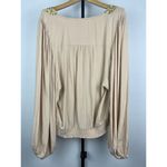 Anthropologie Maeve Cream Kristie Long Balloon Sleeve Sequin Peasant Blouse S Photo 8