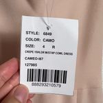 After Six  6849 Cameo Blush Pink Crepe One Shoulder Draped Cowl Neck Gown 4 New Photo 7