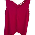 New York & Company Sleeveless Handkerchief Hem Blouse Pink Size XS Photo 0
