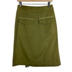 ZARA NWT  SRPLS Military Wrap Layered Midi Skirt Sz XS Green Photo 2