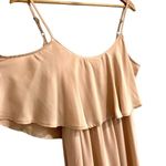 Show Me Your Mumu  Caitlin Ruffle Maxi Bridesmaid Dress Blush Pink Crisp Medium Photo 6