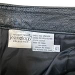 Newport News  Jeanology high rise straight leg black leather pants Photo 5