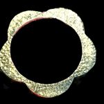 Charles Albert  Alchemía Gold-Toned Hammered Texture Scalloped Edge Bangle Bracel Photo 1