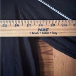 J.Jill Black Puff Sleeve Top White Stitching Bohemian Cottagecore XS Photo 4