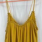 Ba&sh Fox Camisole Size Medium Tank Cami Yellow Picot Trimmed Crepe Straps VNeck Photo 6