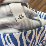 Diane Von Furstenberg DVF X Target A Line Sea‎ Twig Blue White Midi Skirt Ruching Women's Size XXS Photo 4