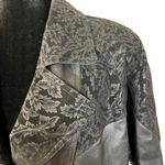 Preston & York Black Leather Floral Embossed Jacket Women's Size Medium Photo 7