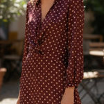 ZARA NWOT POLKA DOT SILKY / SATIN MINI DRESS BLOGGERS FAV Photo 0