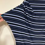Reiss Dillion Stripe Print Blue Drape Top Large Women Photo 2