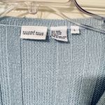 Newport News Vintage Y2K  Cardigan Sweater Cable Knit Button Powder Blue Sz L Photo 1