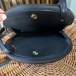 Anthropologie Black Faux Leather Woven Crossbody Bag Adjustable Strap Photo 1