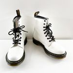 Dr. Martens  1460 Combat High Top Leather Eye Lace Up Boots White 8 Photo 3