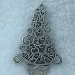 FORT USA Merry Christmas Tree Holiday Jewelry Pin Brooch Silver Color Unisex Photo 13
