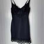 Victoria's Secret VTG 90s Victoria’s Secret Black Lace Trim Slip Dress Size 34B Y2K Lingerie Mini Photo 1