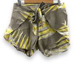 Patagonia  Garden Island Palm Leaf Print Tie Waist Shorts in Marrow Gray Sz L NEW Photo 1