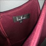 Lulus NWT burgundy ruffle sleeveless mini dress Photo 6