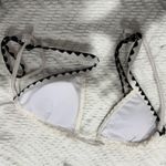 SheIn Bikini Top White Black Striped Photo 1