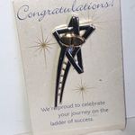 Mary Kay Rising Star Ladder Success Pin Silver Tone and Gold Tone Brooch Photo 0