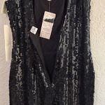 Laurence Kazar Lawrence kazar 100%silk vintage sequin NWT DRESS Size large in black Photo 8