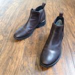 Tory Burch  • Griffith chelsea boots ankle booties dark brown leather logo low Photo 1