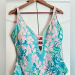 Lilly Pulitzer Aqua La Vista Print Jansen One Piece Photo 3
