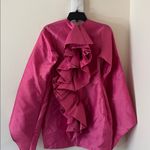 Oríré Women's Pink Dayar Ruffle Long Sleeve Satin Cocktail Dress, Size 2,$545 Photo 11