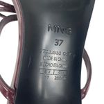 Mango MNG Morla Double Bow Strap Heeled Sandal Burgundy Size 37/ 6.5 Photo 9